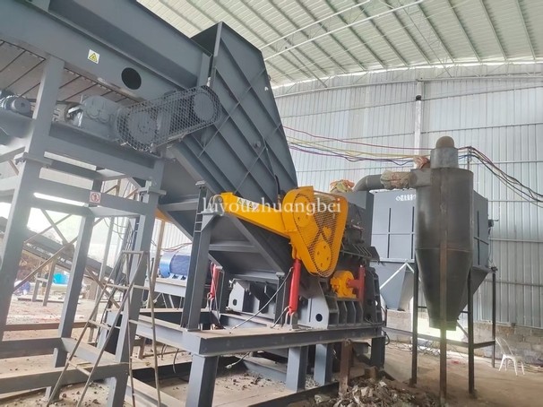 廣西傳來戰(zhàn)報(bào)，廢鋼破碎機(jī)試機(jī)效果剛好啦！